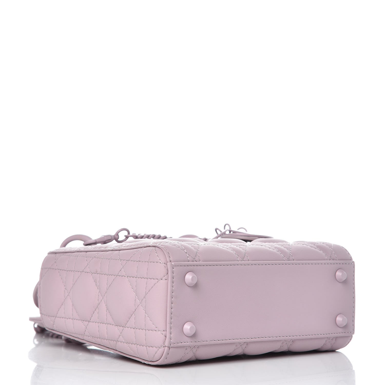 Christian Dior Ultra Matte Calfskin Cannage Mini Lady Dior Lavender 4 of 11