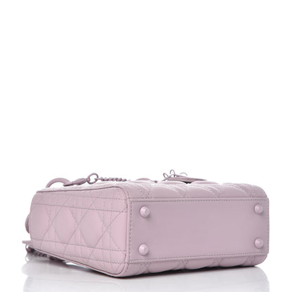Christian Dior Ultra Matte Calfskin Cannage Mini Lady Dior Lavender 4 of 11