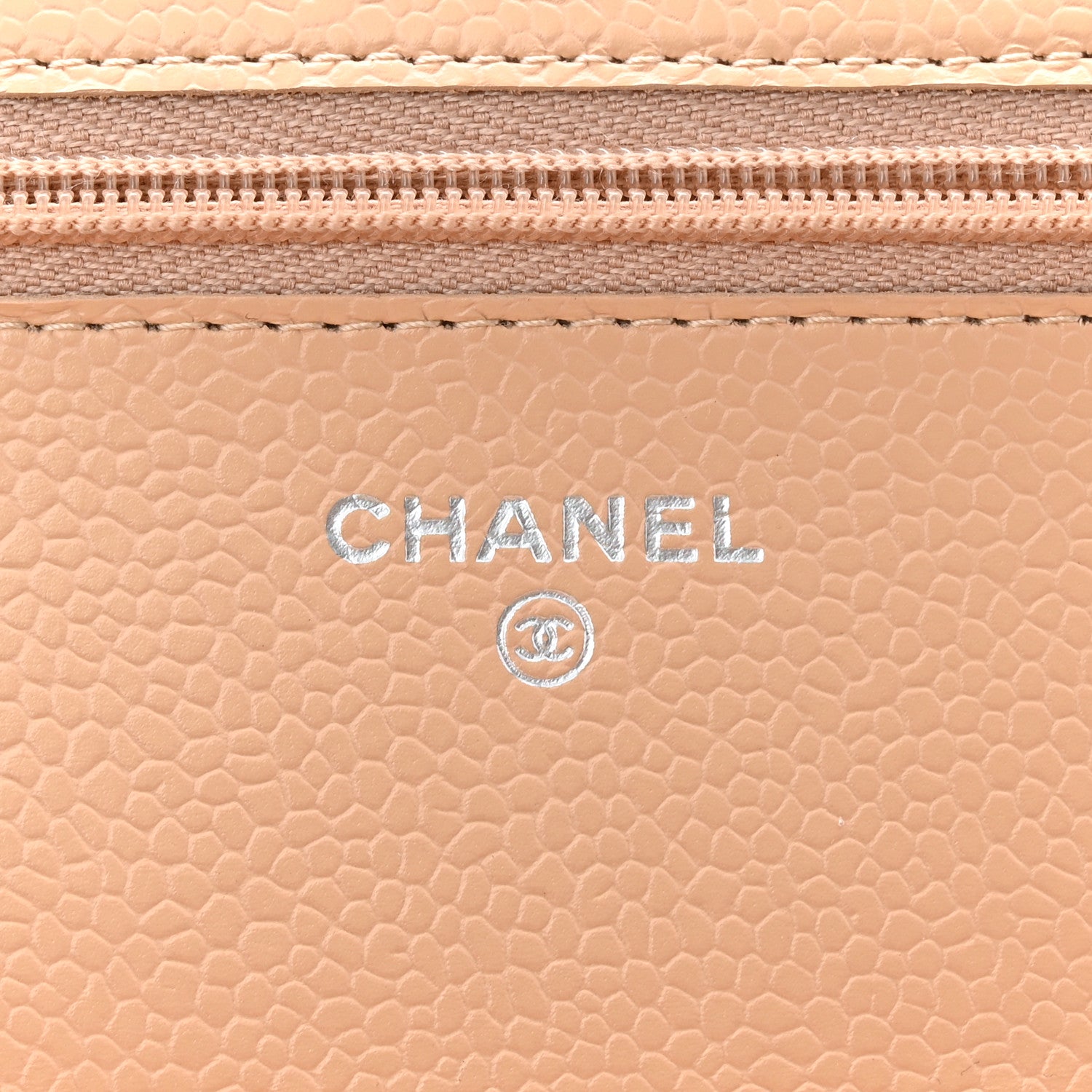 Chanel Caviar Quilted Wallet on Chain WOC Beige 6 of 12