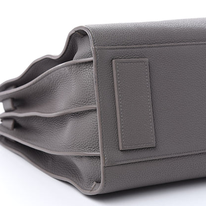 Saint Laurent Grained Calfskin Small Supple Sac De Jour Mouse Grey 9 of 13