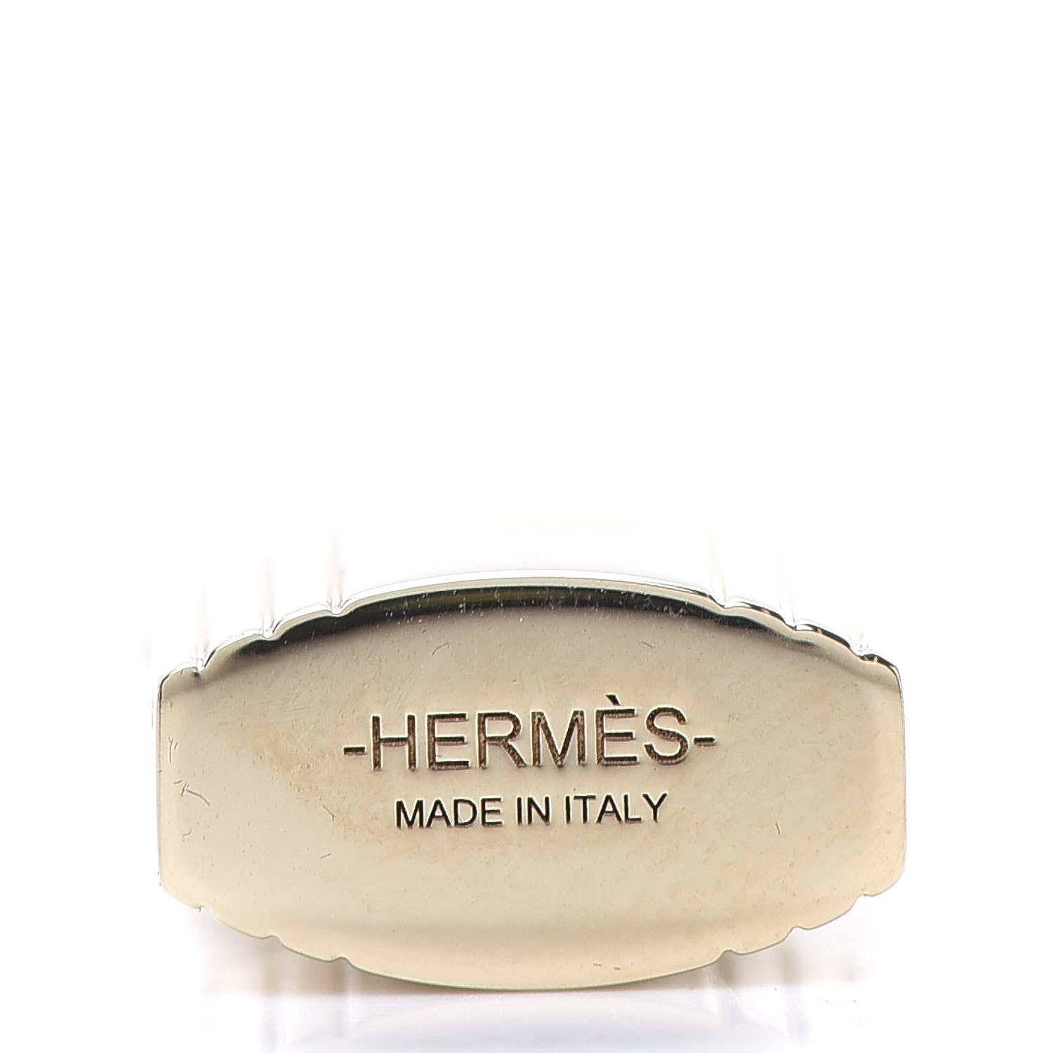 Hermes Permabrass Mini Loop Charms Cadenas Scarf Ring Gold 5 of 5