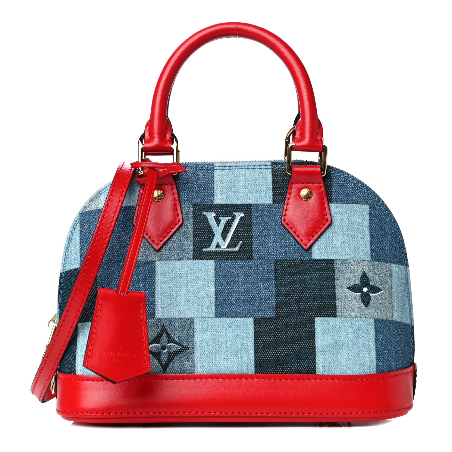 Louis Vuitton Denim Damier Monogram Patchwork Alma BB 1 of 11