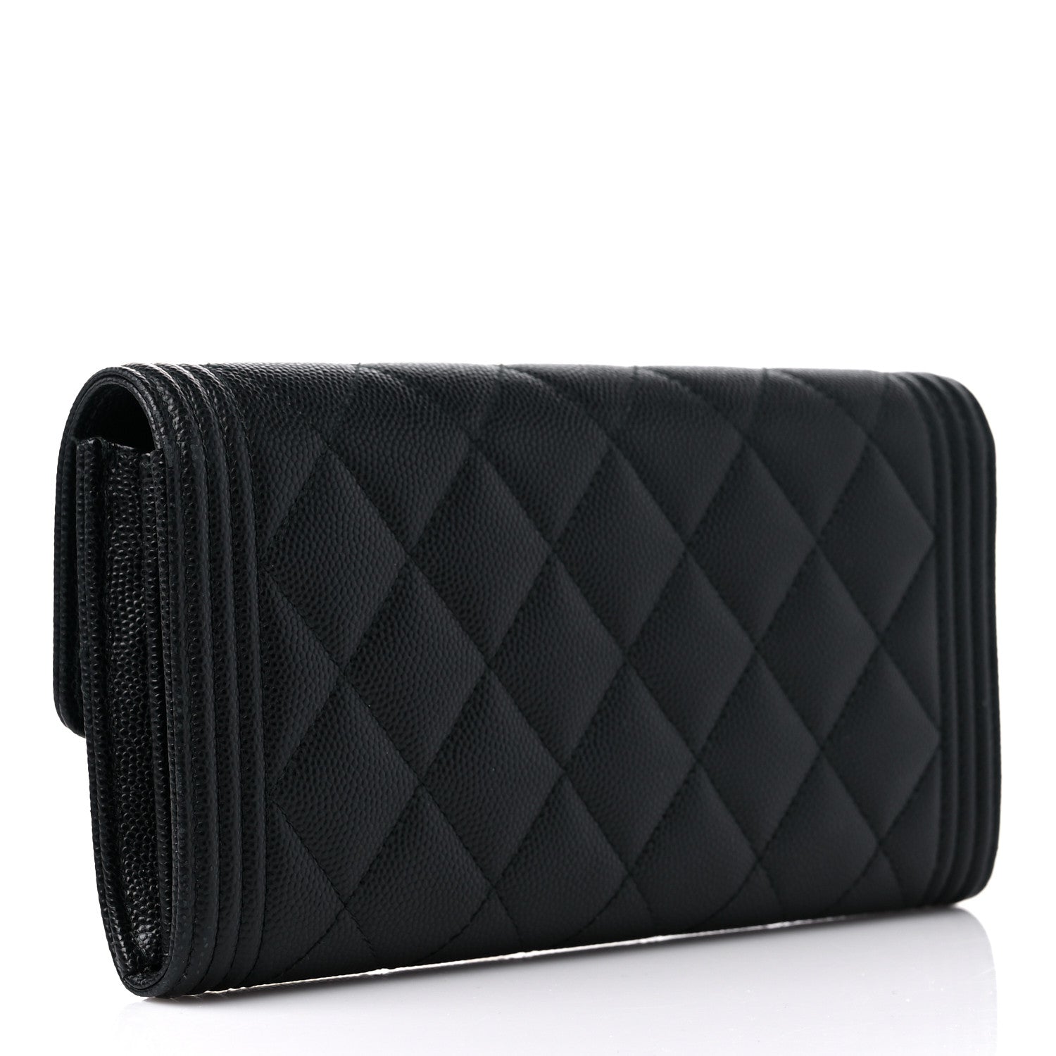 Chanel Caviar Quilted Long Boy Flap Wallet Black 3 of 13