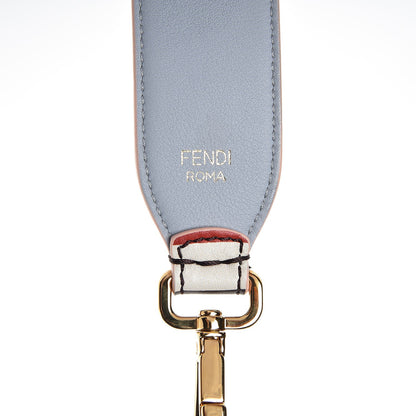 Fendi Calfskin Mink Fur Striped Hypnoteyes Strap You White Bloody Mary Multicolor 4 of 5
