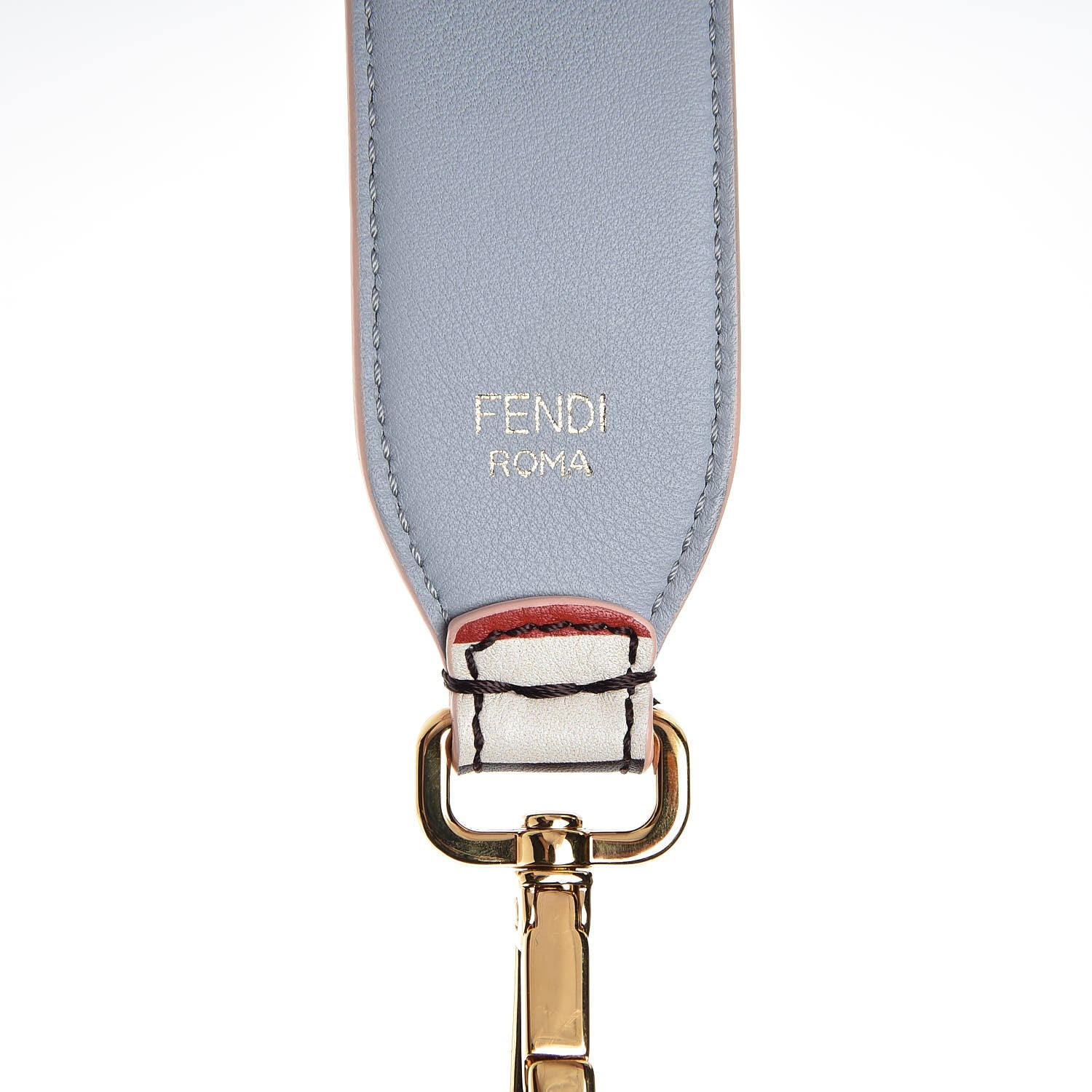 Fendi Calfskin Mink Fur Striped Hypnoteyes Strap You White Bloody Mary Multicolor 4 of 5