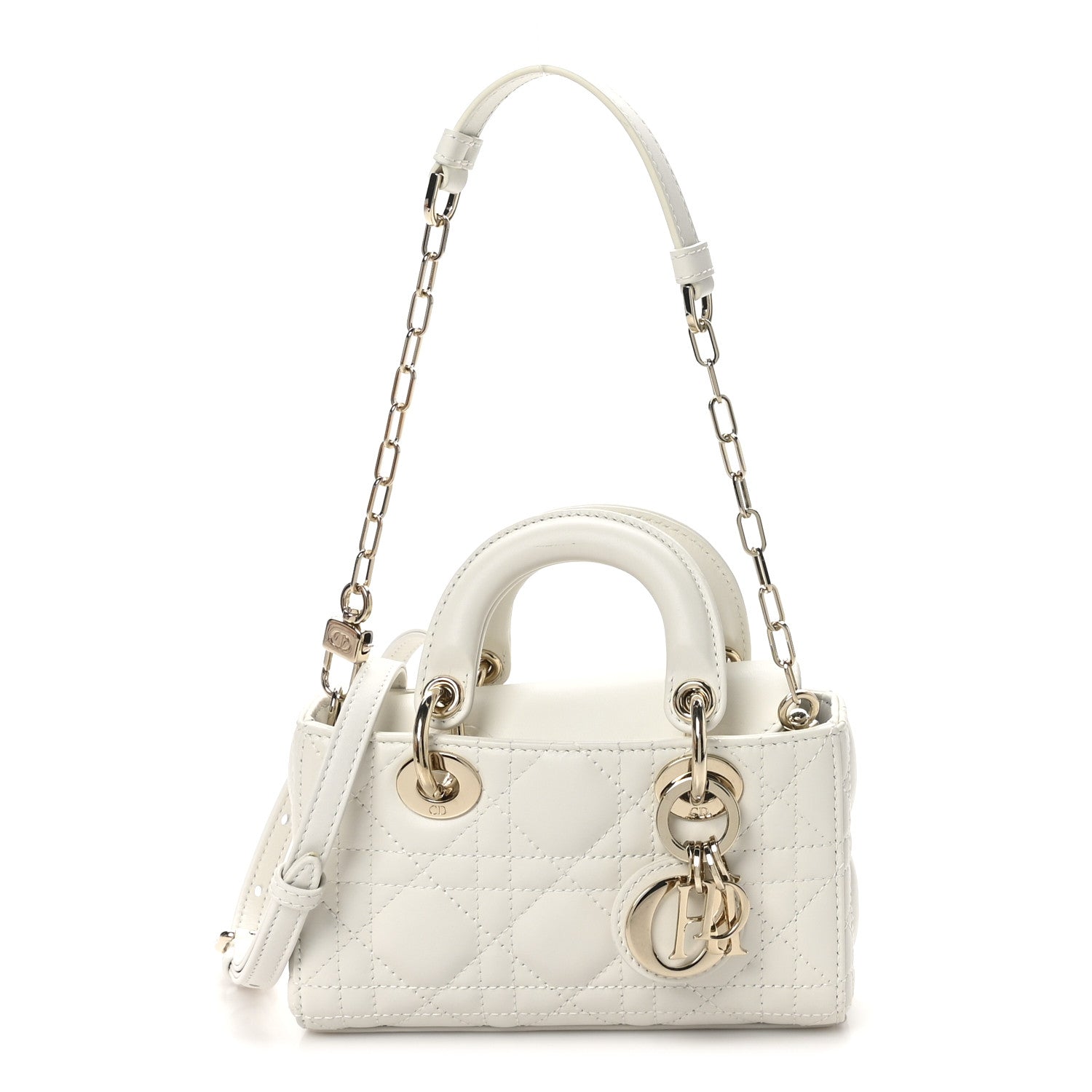Christian Dior Lambskin Cannage Micro Lady D-Joy Latte 1 of 11
