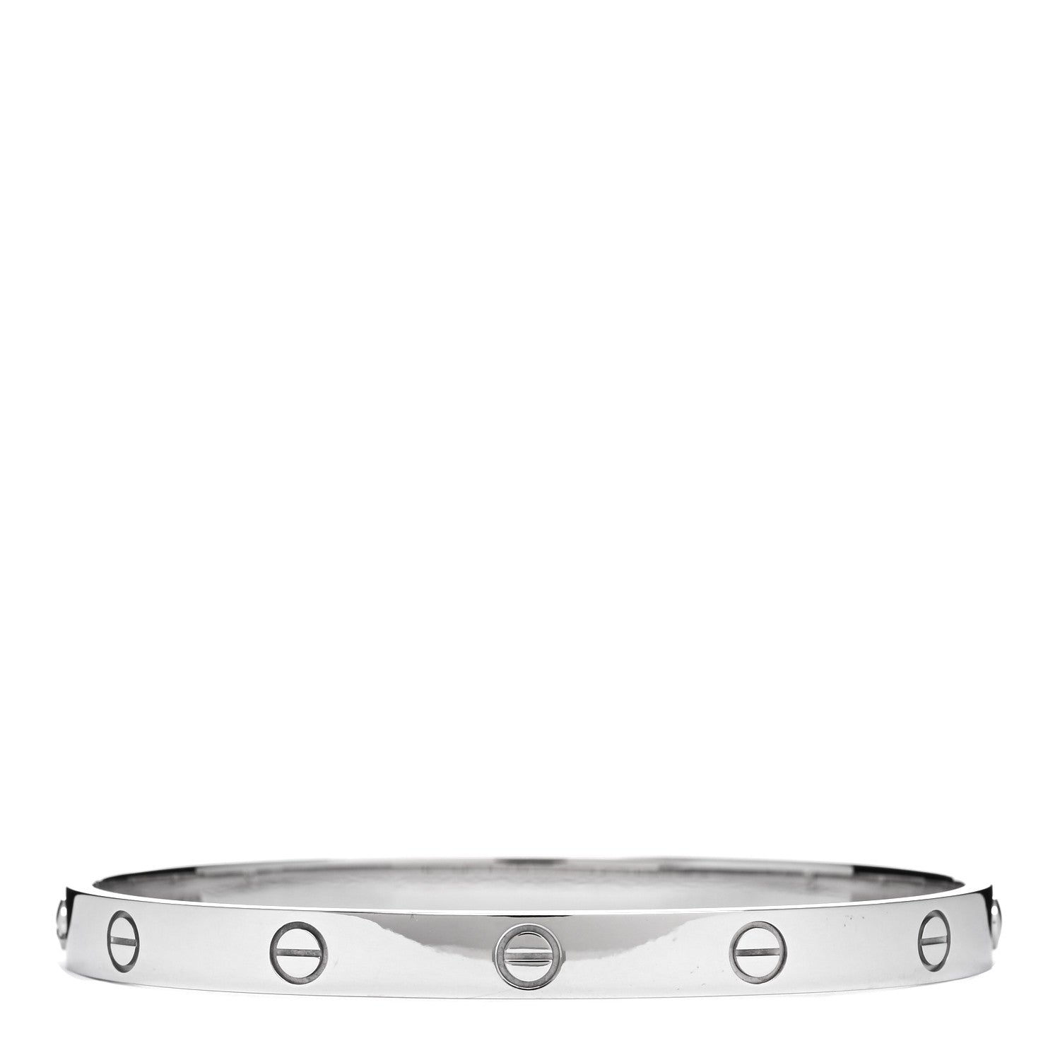 Cartier 18K White Gold LOVE Bracelet 19 2 of 4