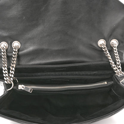 Saint Laurent Calfskin Y Quilted Monogram Large Loulou Chain Satchel Black 5 of 12
