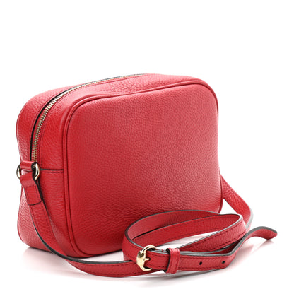 Gucci Pebbled Calfskin Small Soho Disco Bag Tabasco Red 3 of 11