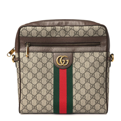 Gucci GG Supreme Monogram Web Medium Ophidia Messenger Bag Brown 1 of 8
