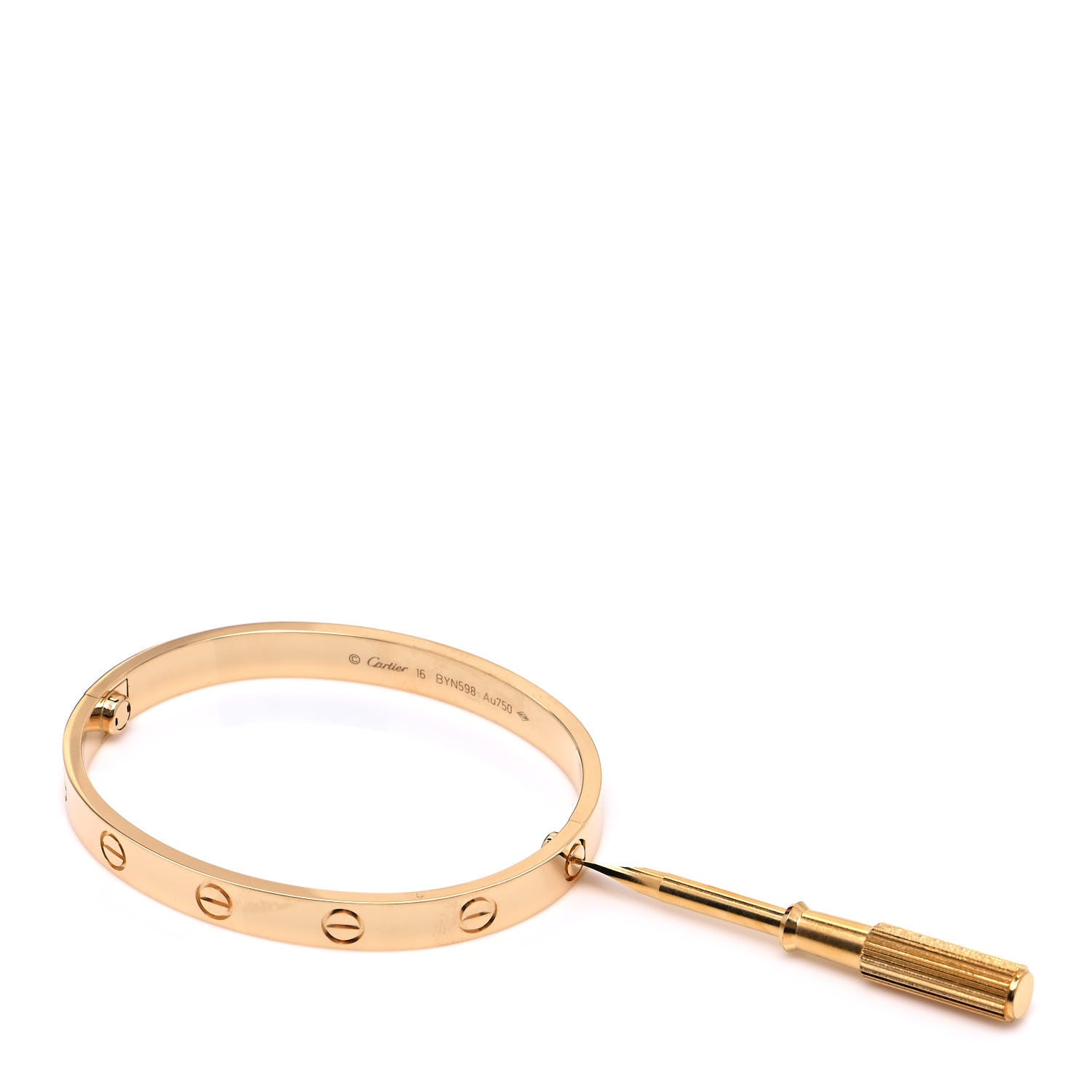 Cartier 18K Yellow Gold LOVE Bracelet 16 6 of 7