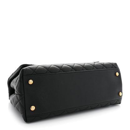 Chanel Caviar Quilted Small Coco Handle Flap Black 4 of 10