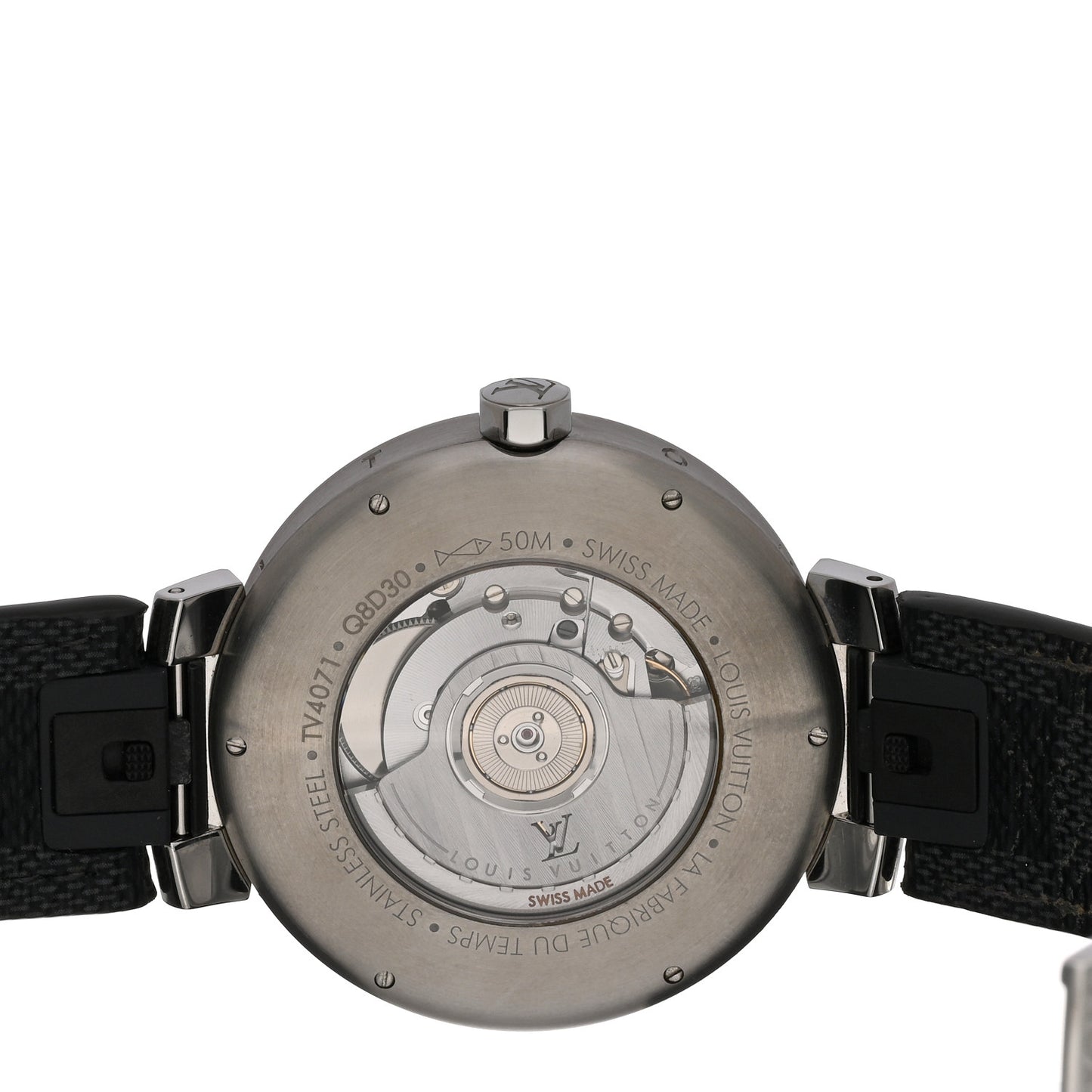 Stainless Steel Damier 41mm Tambour GMT Automatic Watch Graphite