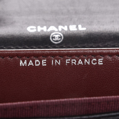 Chanel Lambskin Quilted Flap Card Holder Wallet Black 6 of 8
