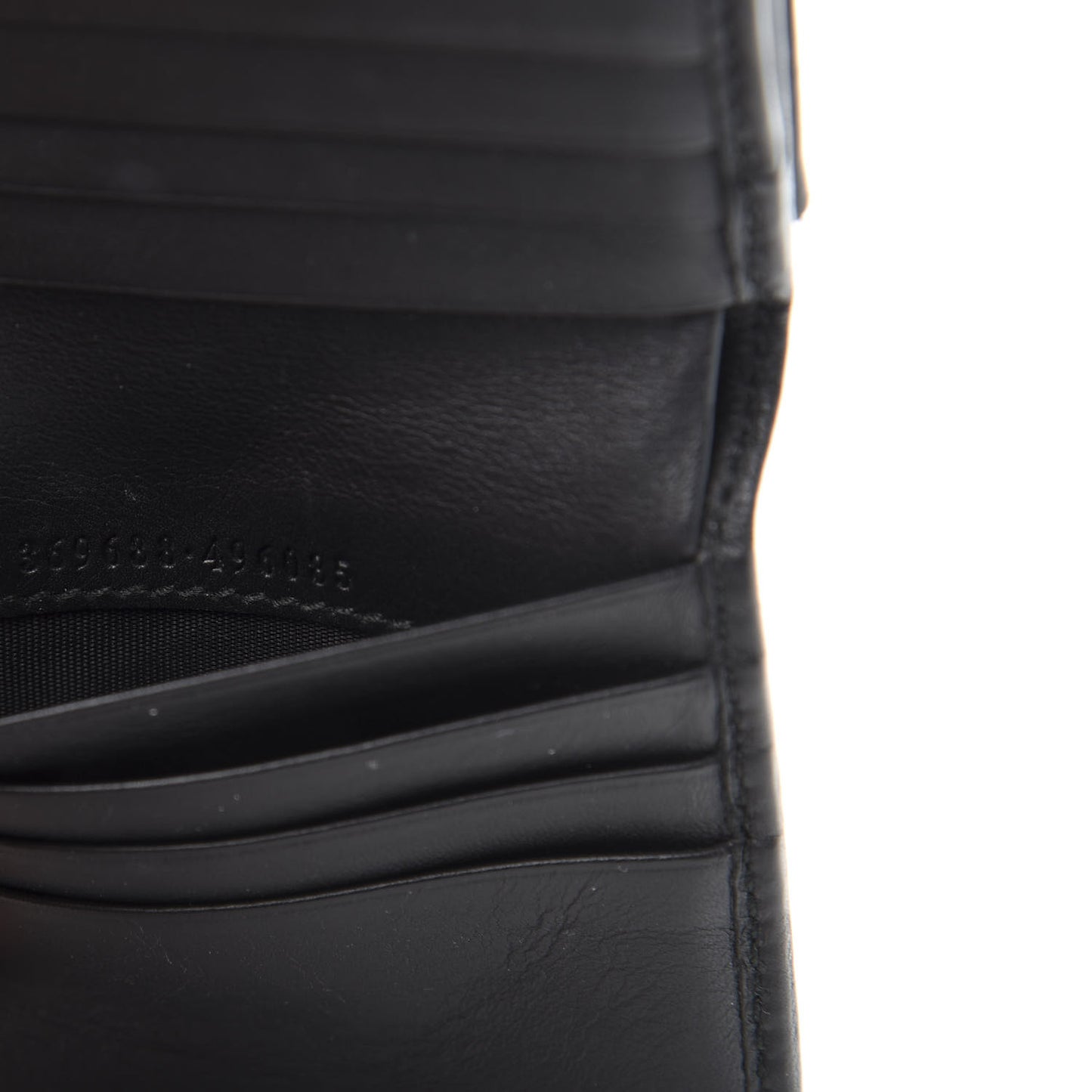 Calfskin Swarovski Crystal Mini GG Sparkling French Flap Wallet Black
