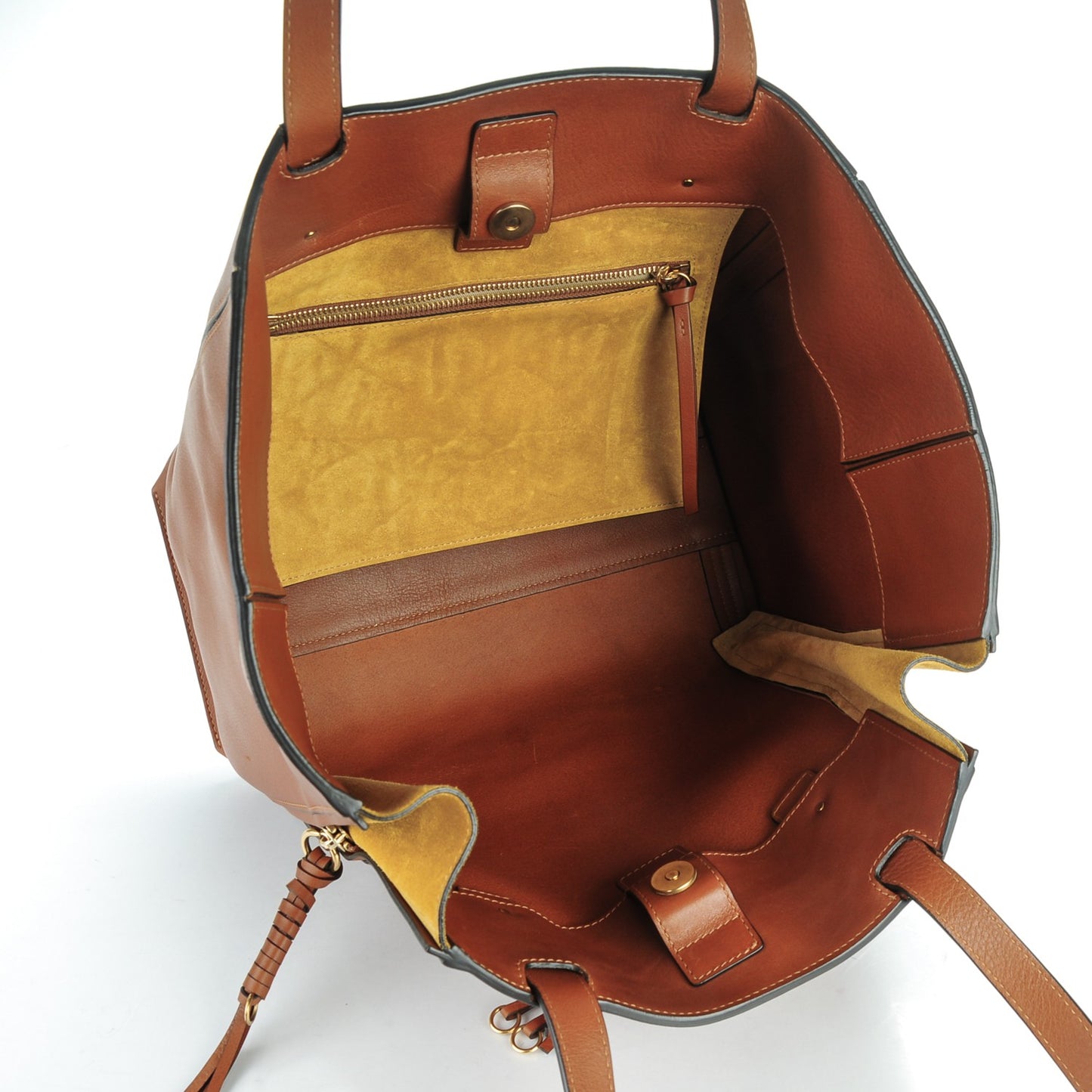 Smooth Calfskin Medium Milo Shopping Tote Tan