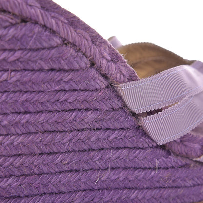 Christian Louboutin Grosgrain Cataribbon Espadrille Wedges 40 Purple 13 of 13