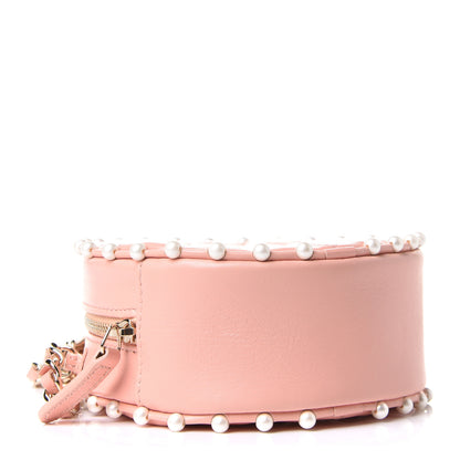 Chanel Calfskin Quilted Pearl Round Clutch With Chain Pink 4 of 10