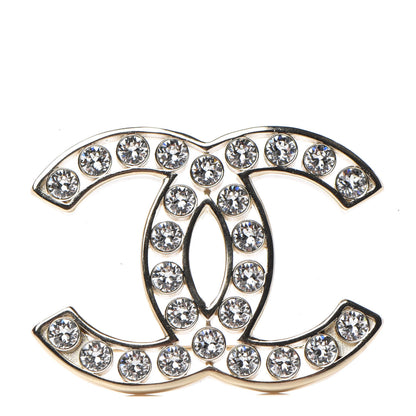 Chanel Crystal CC Brooch Gold 1 of 4