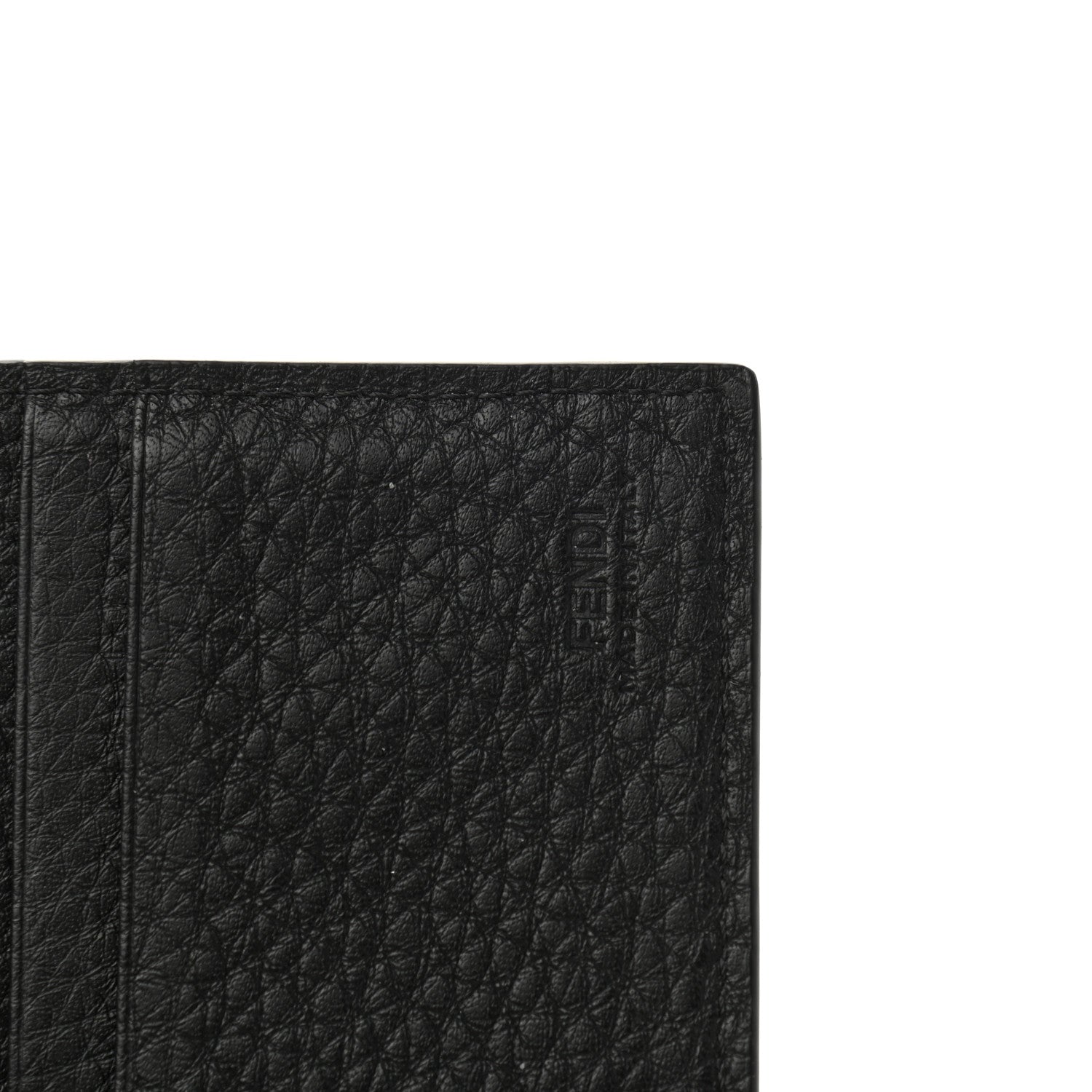Fendi Cuoio Romano Monochrome Bi-Fold Wallet Black 6 of 7