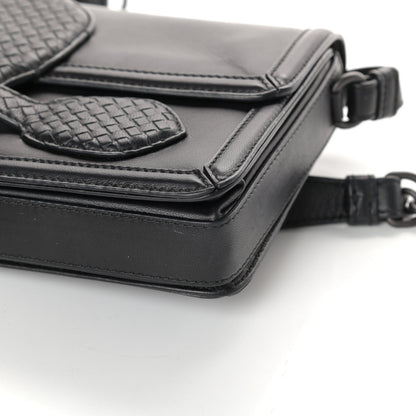 Bottega Veneta Nappa Micro Intreccio Shoulder Bag Black 9 of 12