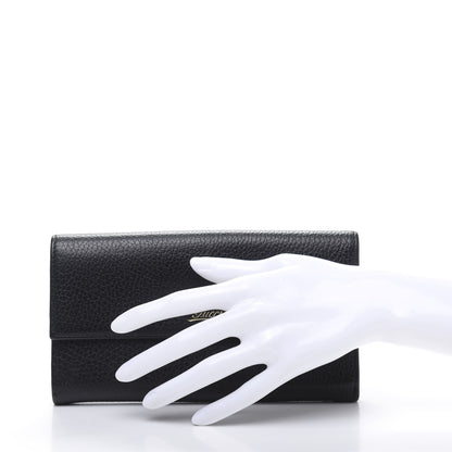 Gucci Dollar Calfskin Swing Continental Wallet Black 2 of 9