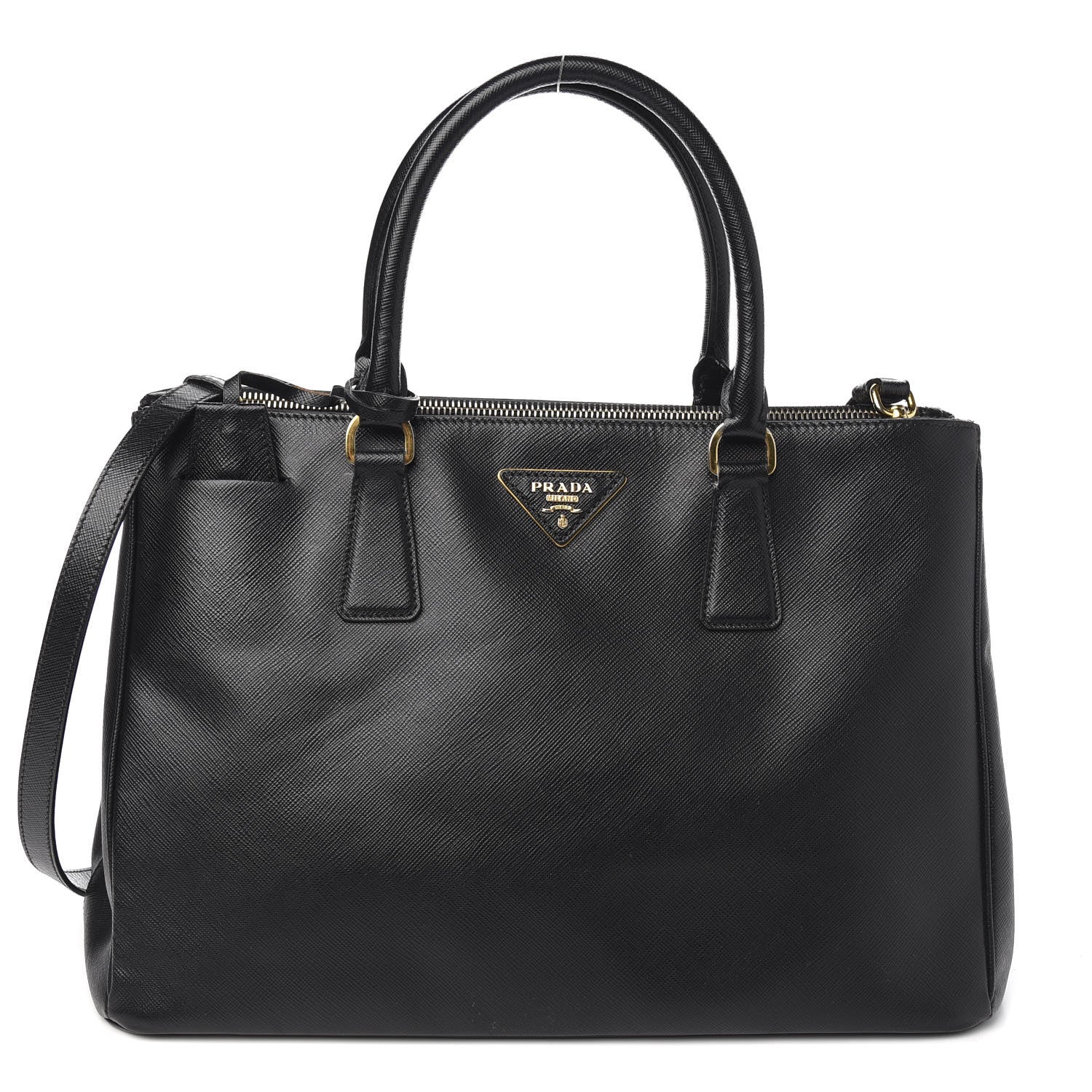 Prada Saffiano Medium Galleria Double Zip Tote Black 1 of 12