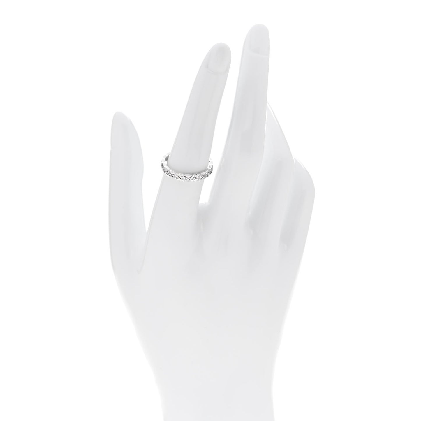 18K White Gold Diamond Mini Coco Crush Ring 55 7.25