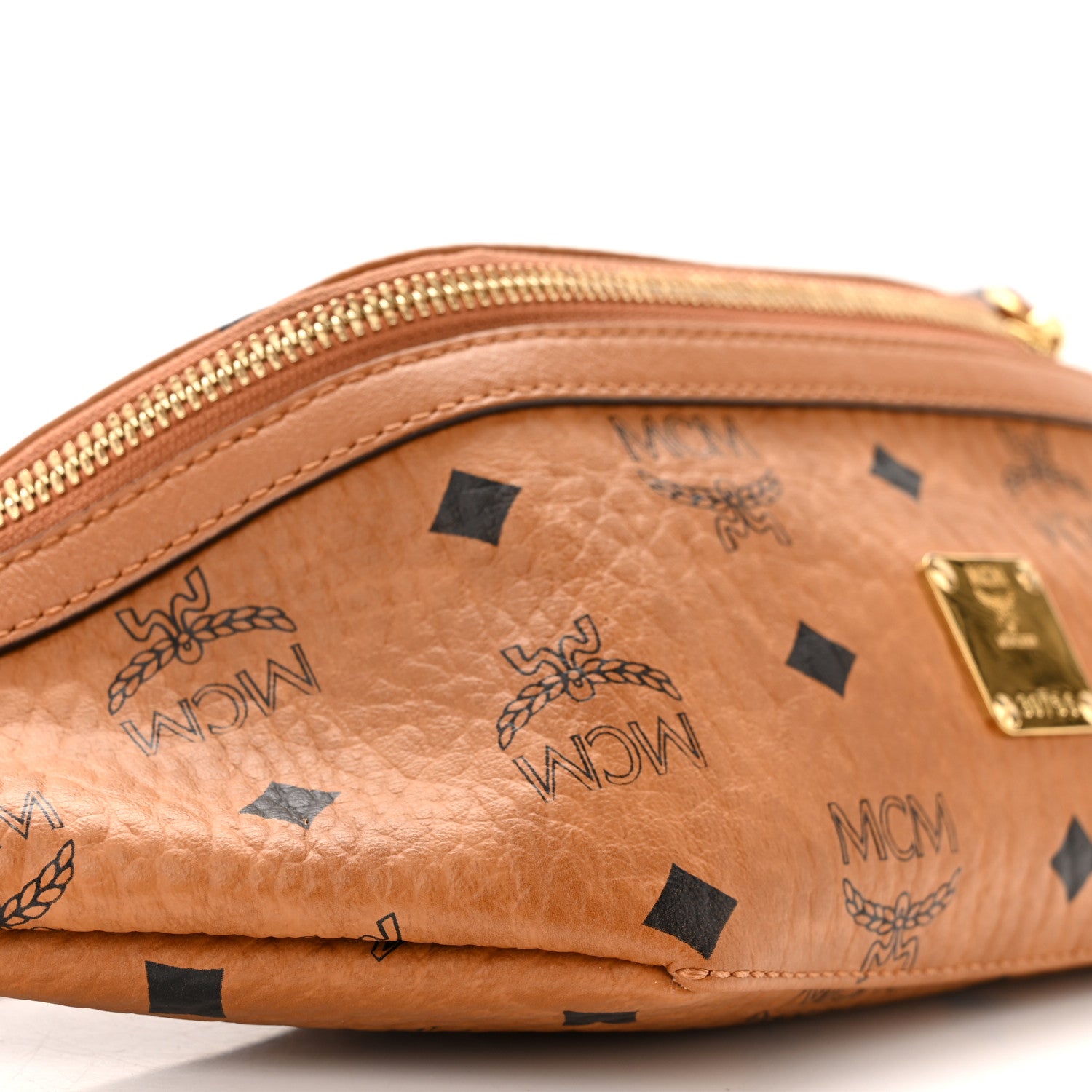 MCM Visetos Stark Belt Bag Cognac 17 of 22