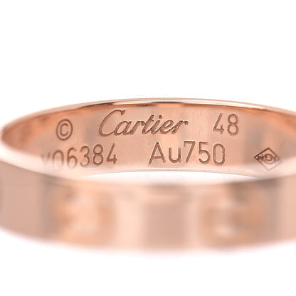 Cartier 18K Pink Gold 3.5mm LOVE Wedding Band Ring 48 4.5 4 of 4