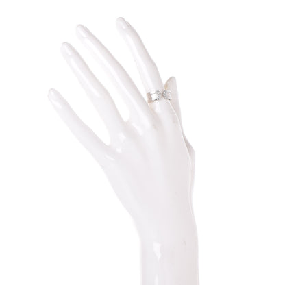Cartier 18K White Gold Diamond 6.5mm Logo De Ring 51 5.75 2 of 6