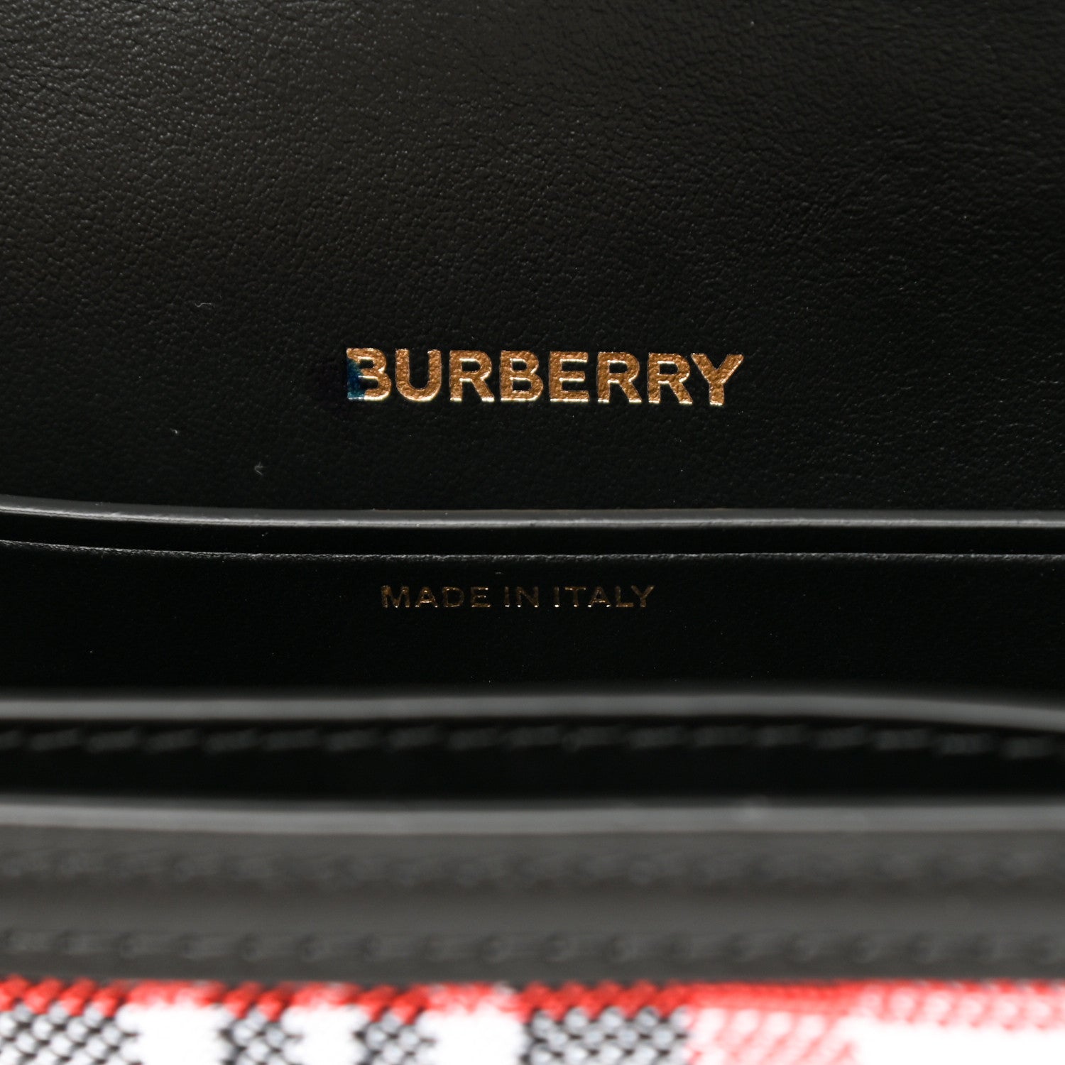 Burberry Knit Tartan Mini Olympia Shoulder Bag Bright Red 6 of 9