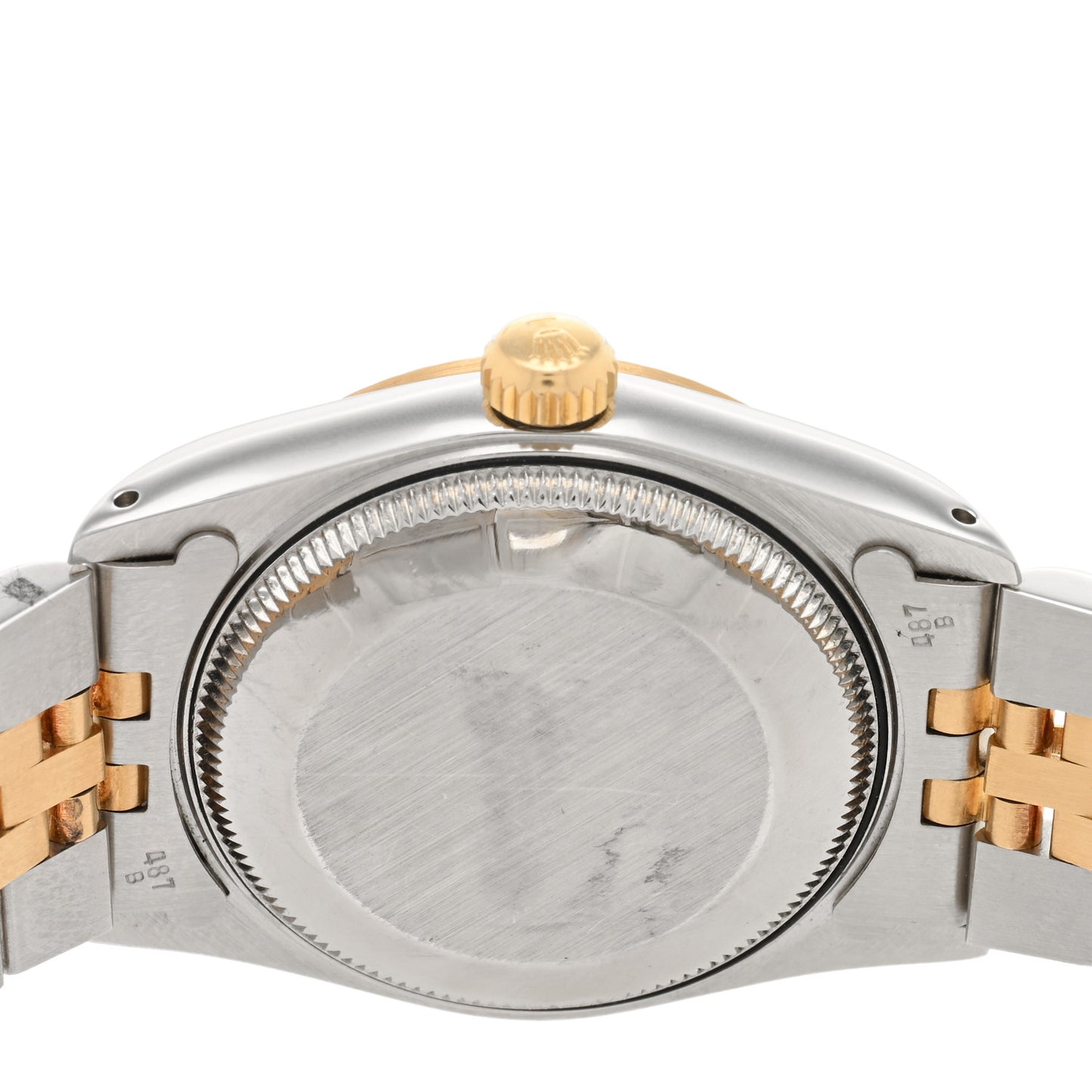 Stainless Steel 18K Yellow Gold 31mm Oyster Perpetual Datejust Watch White Roman 68273