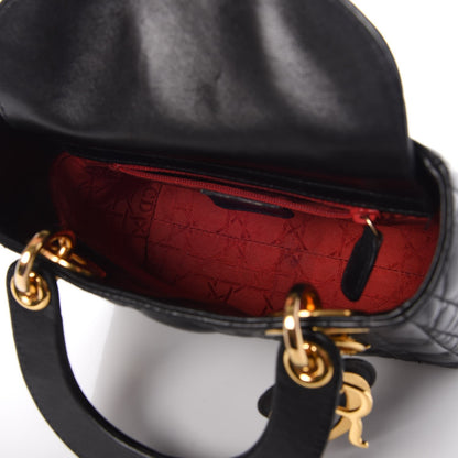 Christian Dior Lambskin Cannage Mini Lady Dior Black 5 of 7