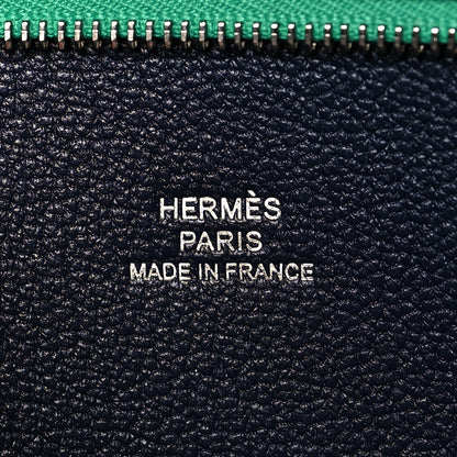Hermes Togo Verso Backpocket Pouch 30 Menthe Indigo 6 of 7