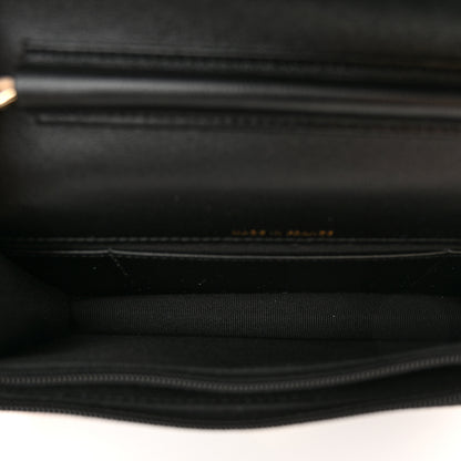 Chanel Lambskin Quilted Flap Phone Holder With Chain Black Beige Black Beige 5 of 12