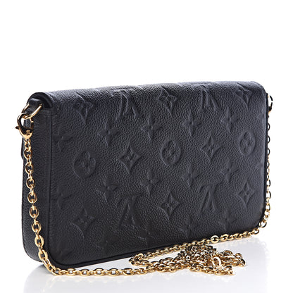 Louis Vuitton Empreinte Pochette Felicie Chain Wallet Black 3 of 14