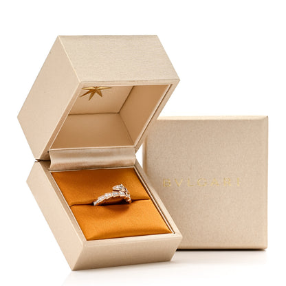 Bulgari 18K Rose Gold Diamond Serpenti Viper Pave Ring M 5 of 5