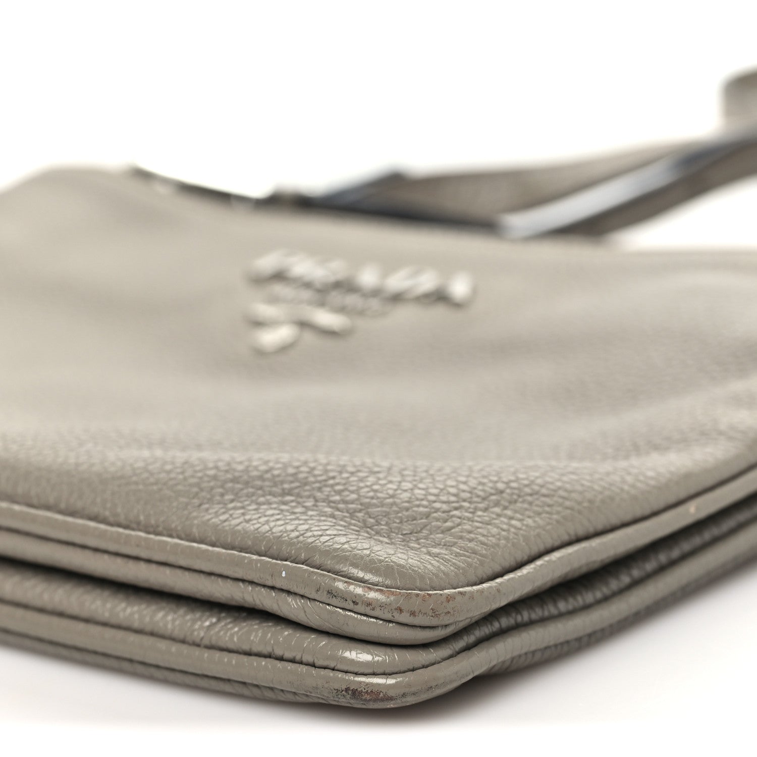 Prada Vitello Phenix Double Zip Crossbody Bag Argilla 10 of 12