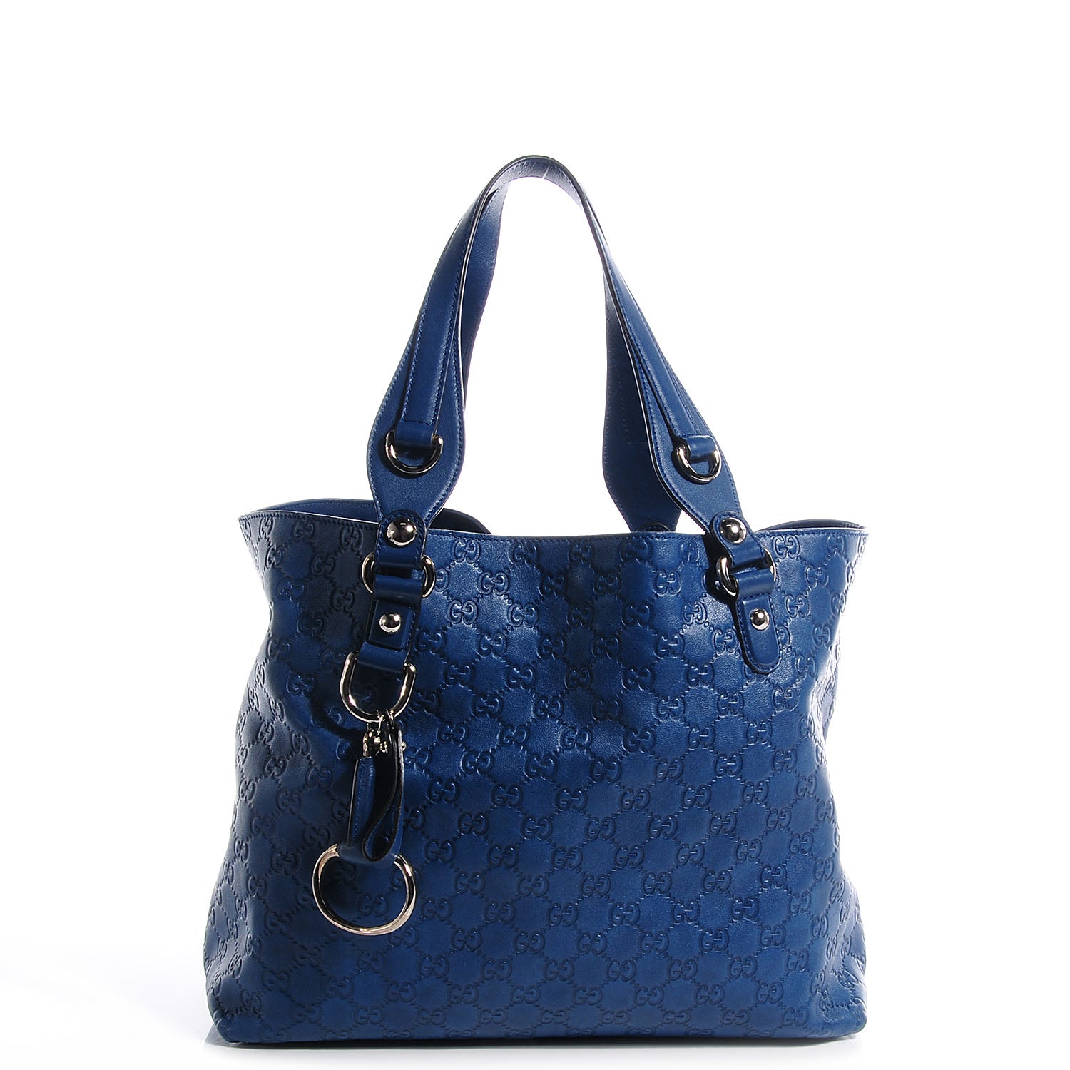 Gucci Guccissima Medium Icon Bit Tote Blue 1 of 7
