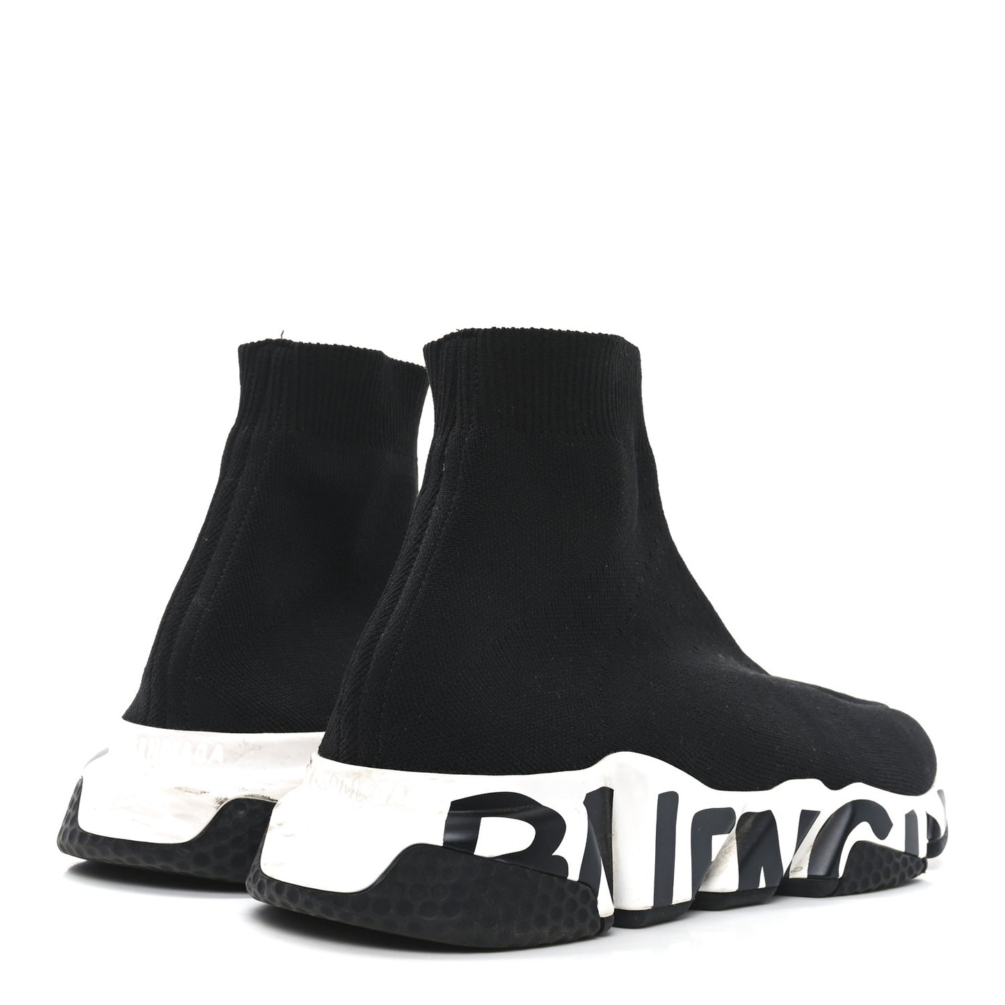 Neoprene Knit Womens Speed Graffiti Sneakers 41 Black White