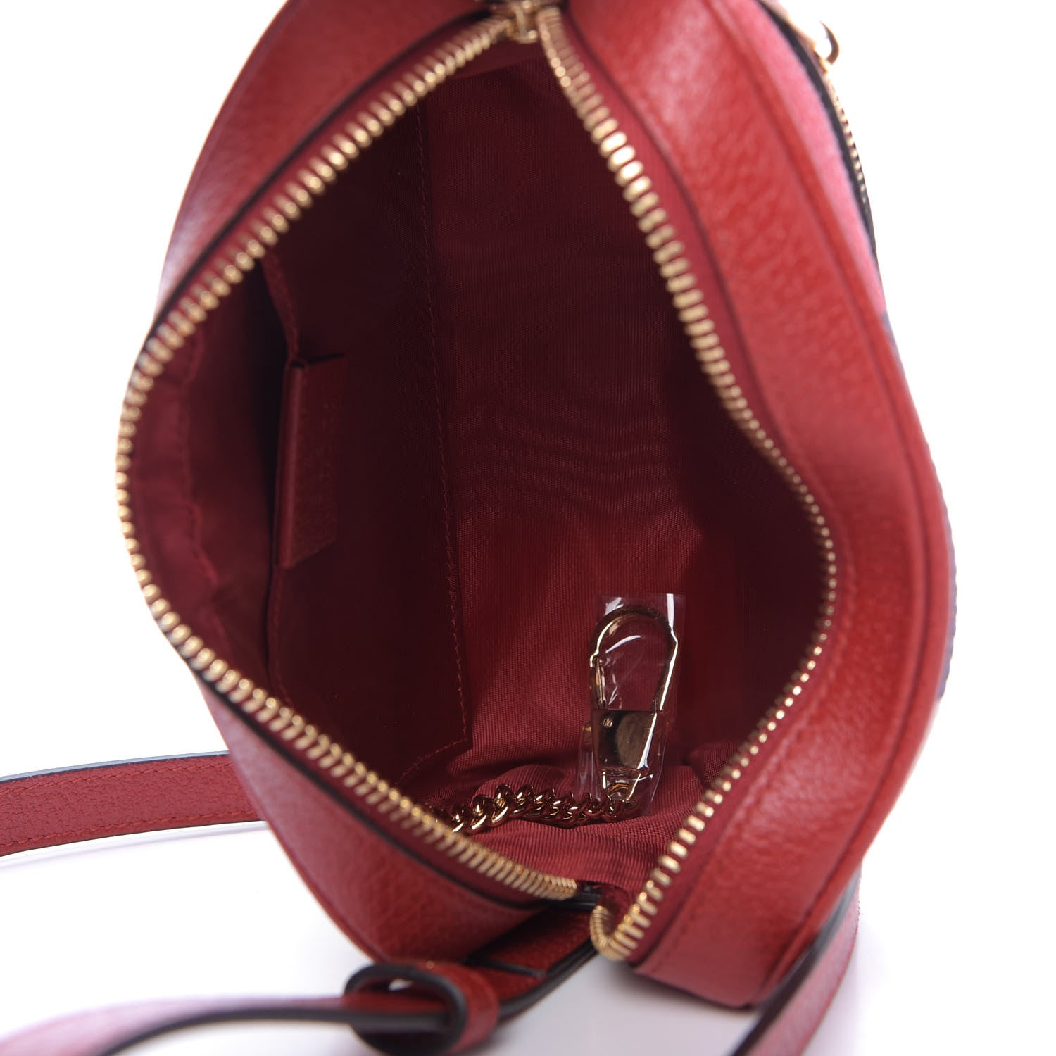 Gucci Canvas Sylvie Stripe Mini Ophidia Camera Bag Mystic White Hibiscus Red Maritime 5 of 10