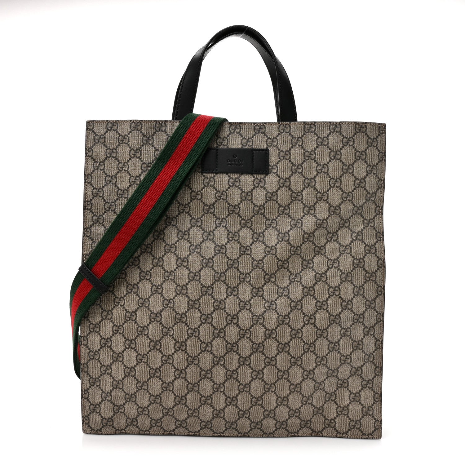 Gucci Soft GG Supreme Monogram Web Vertical Tote Black 1 of 15