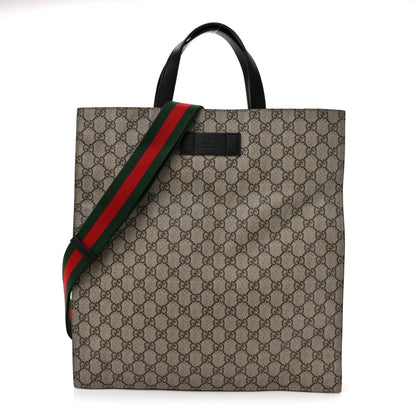 Gucci Soft GG Supreme Monogram Web Vertical Tote Black 1 of 15