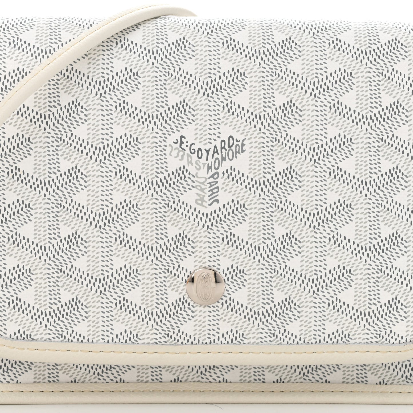 Goyardine Plumet Wallet Clutch White
