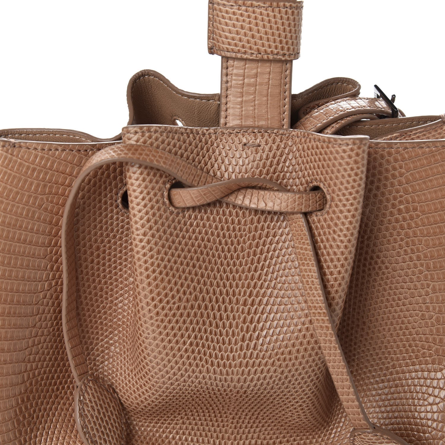 Alaia Lizard Rose-Marie 19 Bag Dark Beige 8 of 8