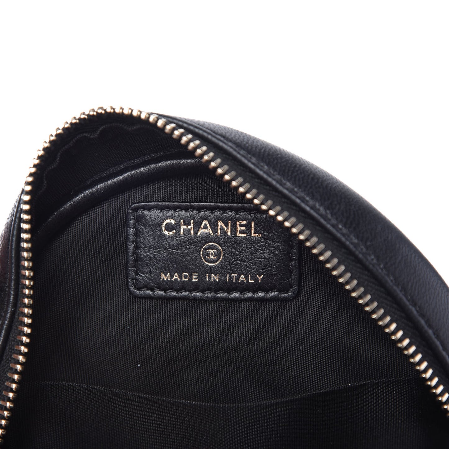Lambskin Quilted Studded Round Clutch With Chain Black