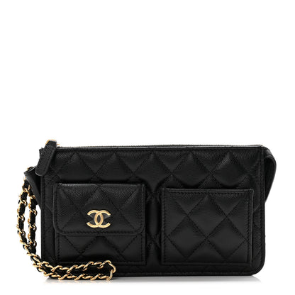 Chanel Caviar Quilted Polly Pocket Pouch Black 1 of 10