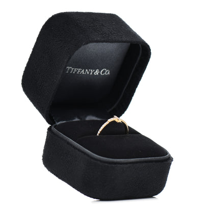 Tiffany 18K Yellow Gold Diamond T Wire Pave Ring 49 5 5 of 5