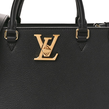 Louis Vuitton Calfskin Lock & Go Tote Black 7 of 11